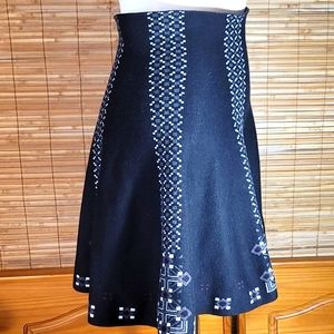 Max Studio Felted Knit Flaired Pull-on Skirt